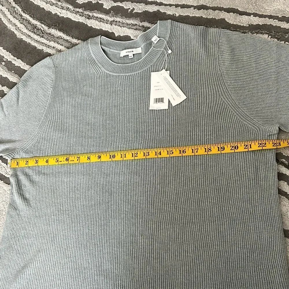Vince Ribbed Cotton Sweater 3/4 Sleeves Top XXXL - Picture 12 of 14